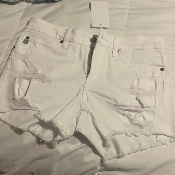 Just USA Pants - Just USA distresses white shorts